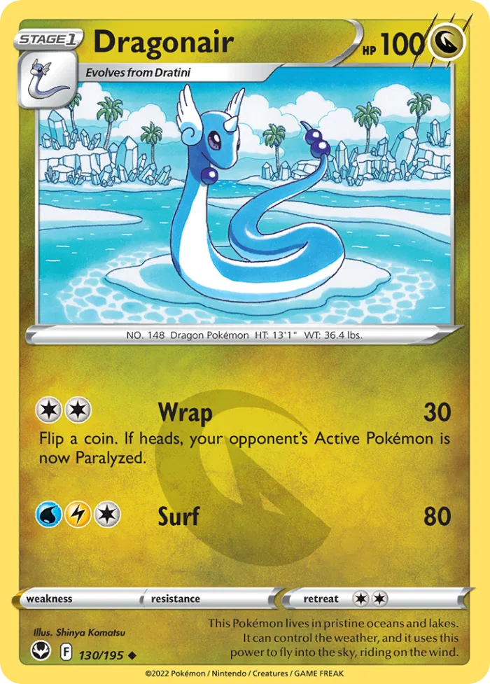 Dragonair #130 Silver Tempest Pokemon card