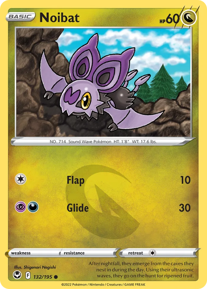 Noibat #132 Silver Tempest Pokemon card