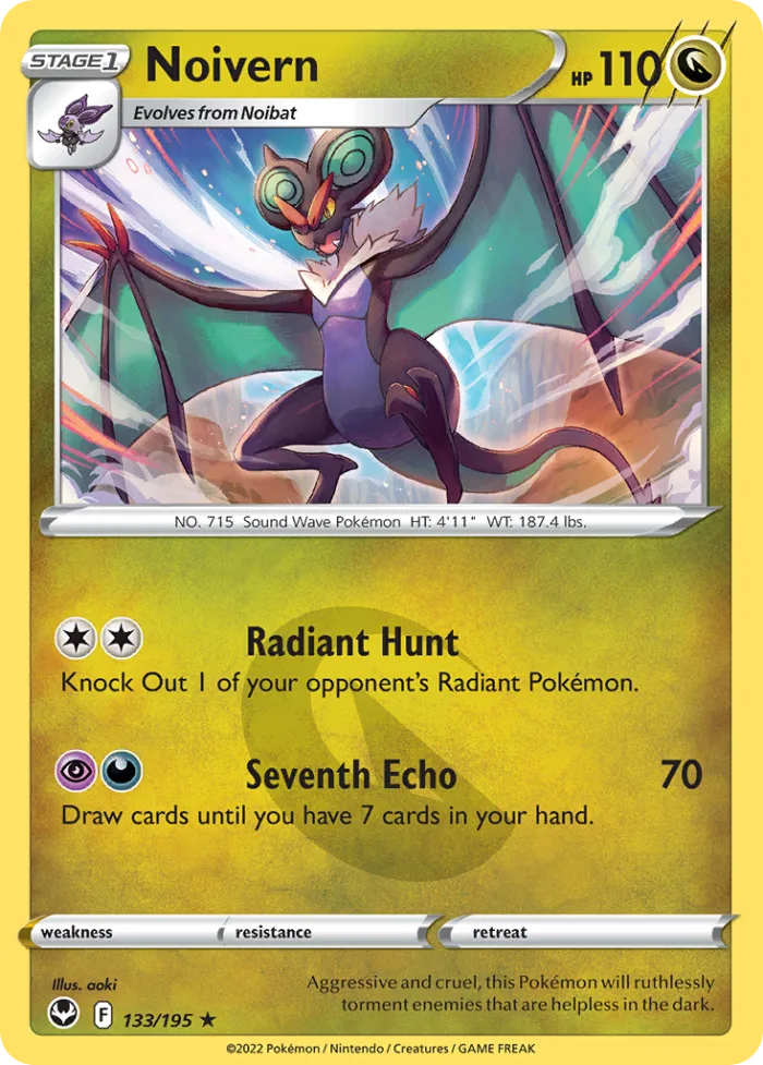 Noivern #133 Silver Tempest Pokemon card