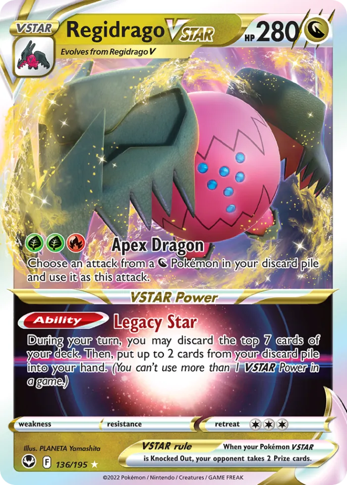 Regidrago VSTAR #136 Silver Tempest Pokemon card