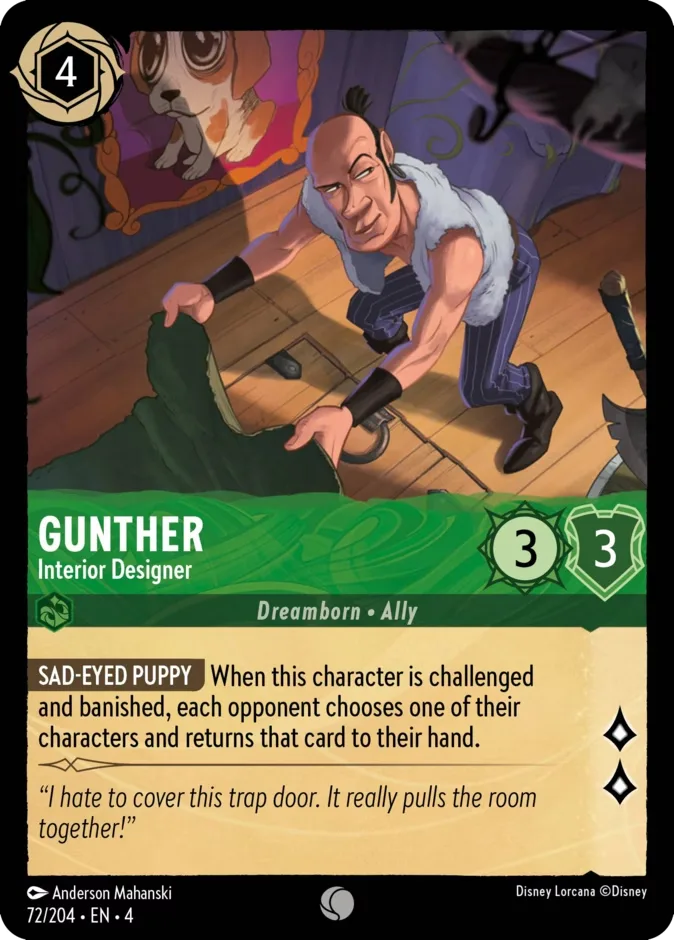 Gunther #72 Ursula's Return Disney Lorcana card