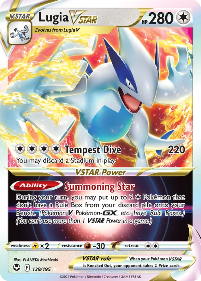 Lugia VSTAR #139 Silver Tempest Pokemon card