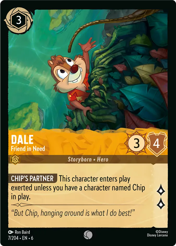 Dale #7 Azurite Sea Disney Lorcana card