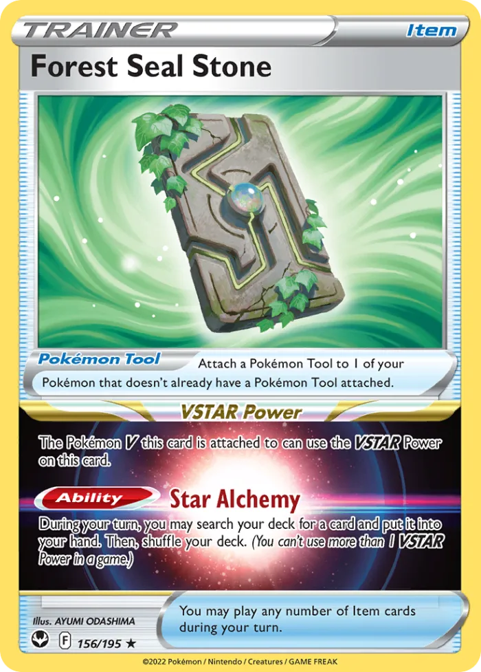 Forest Seal Stone #156 Silver Tempest Pokemon card