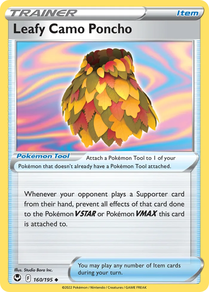 Leafy Camo Poncho #160 Silver Tempest Pokemon card