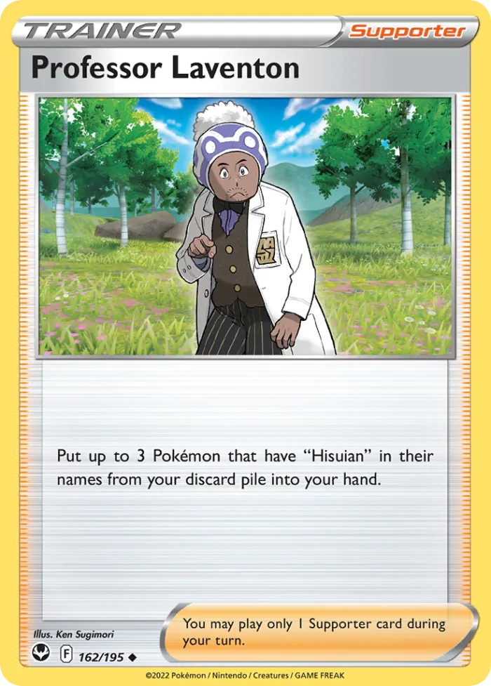 Professor Laventon #162 Silver Tempest Pokemon card