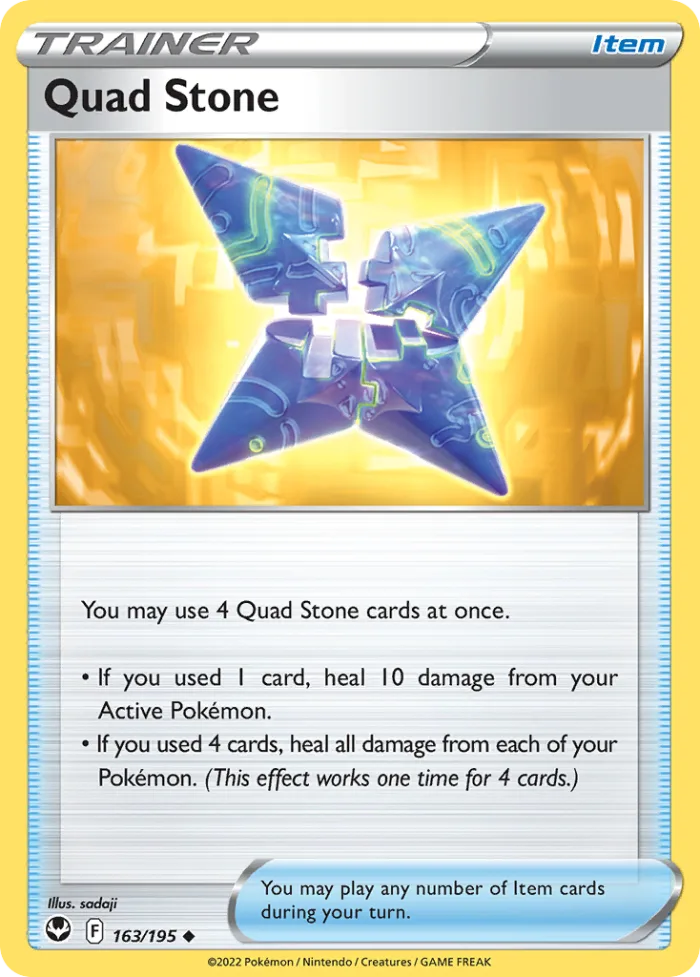 Quad Stone #163 Silver Tempest Pokemon card