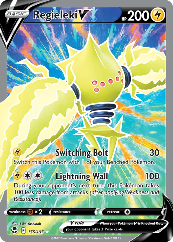 Regieleki V #175 Silver Tempest Pokemon card