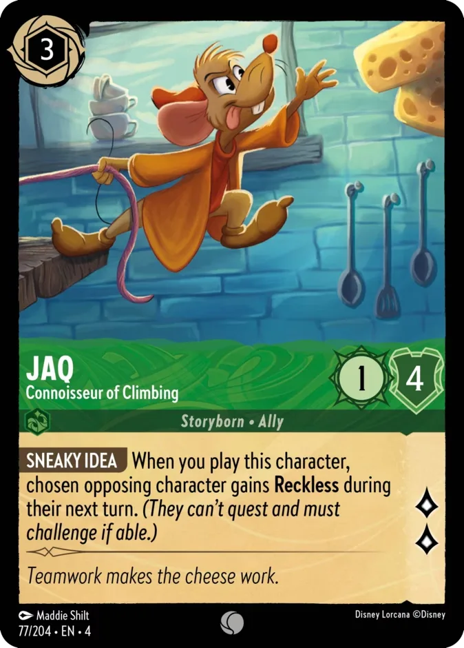 Jaq #77 Ursula's Return Disney Lorcana card