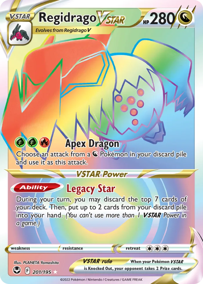 Regidrago VSTAR #201 Silver Tempest Pokemon card