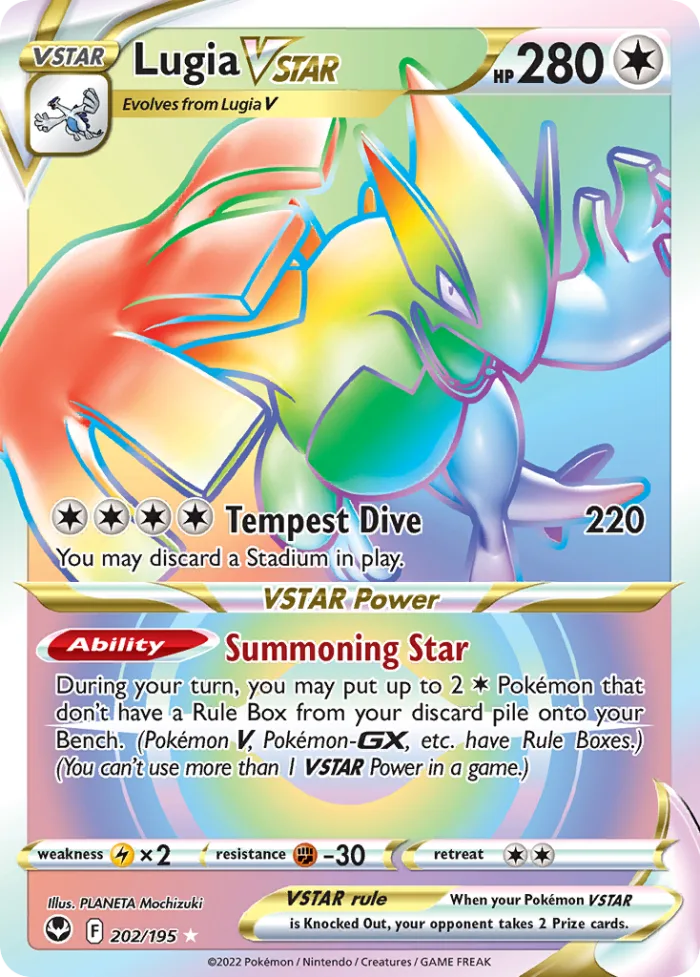 Lugia VSTAR #202 Silver Tempest Pokemon card