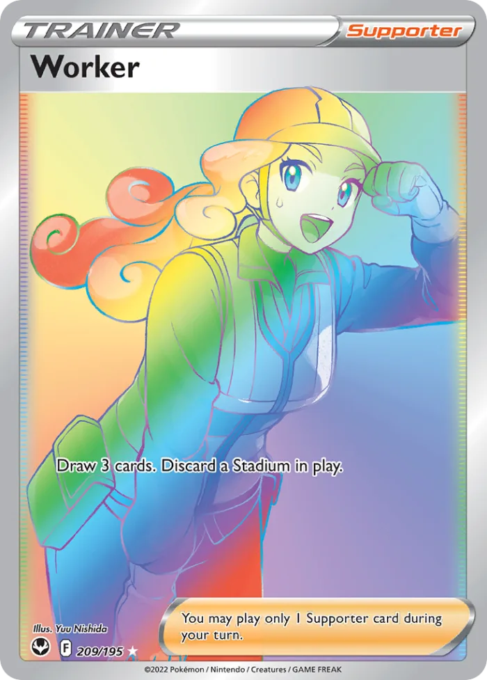 Worker #209 Silver Tempest Pokemon card