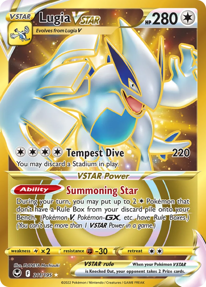 Lugia VSTAR #211 Silver Tempest Pokemon card