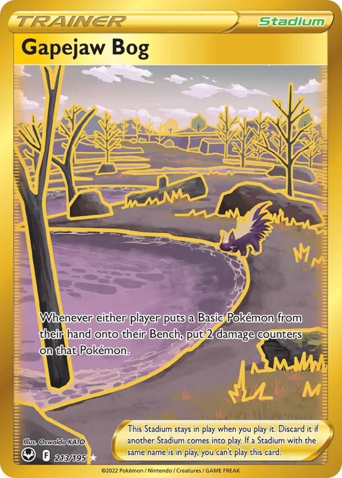 Gapejaw Bog #213 Silver Tempest Pokemon card