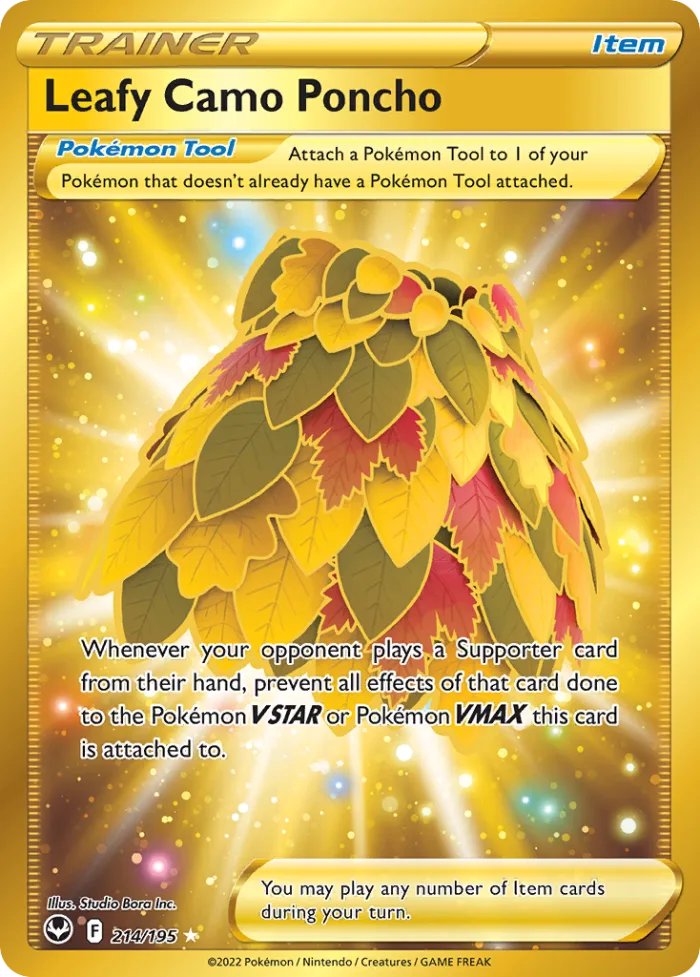 Leafy Camo Poncho #214 Silver Tempest Pokemon card