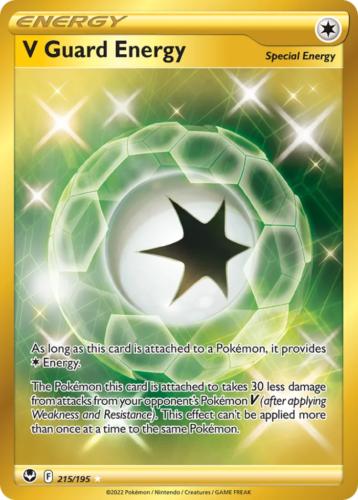 V Guard Energy #215 Silver Tempest Pokemon card