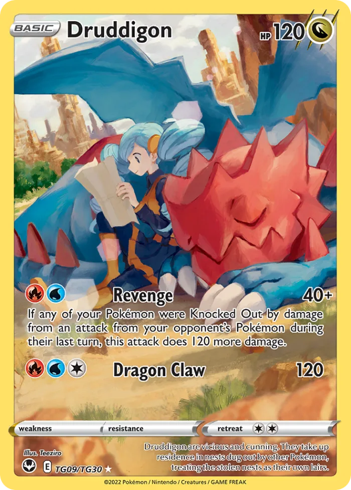 Druddigon #TG09 Silver Tempest Pokemon card