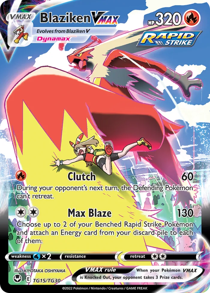 Blaziken VMAX #TG15 Silver Tempest Pokemon card