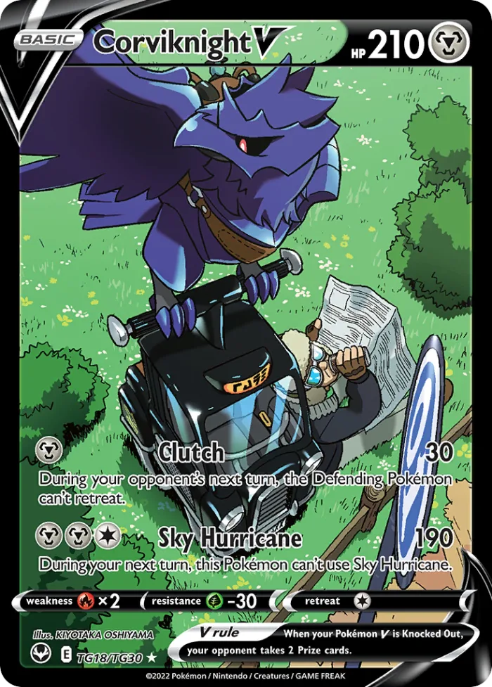 Corviknight V #TG18 Silver Tempest Pokemon card