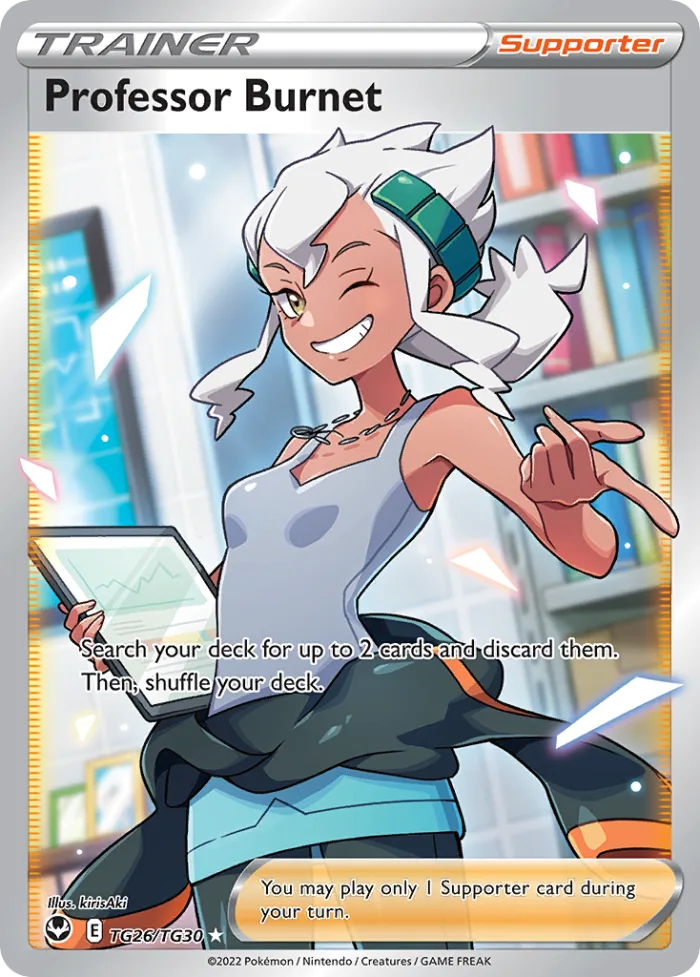 Professor Burnet #TG26 Silver Tempest Pokemon card