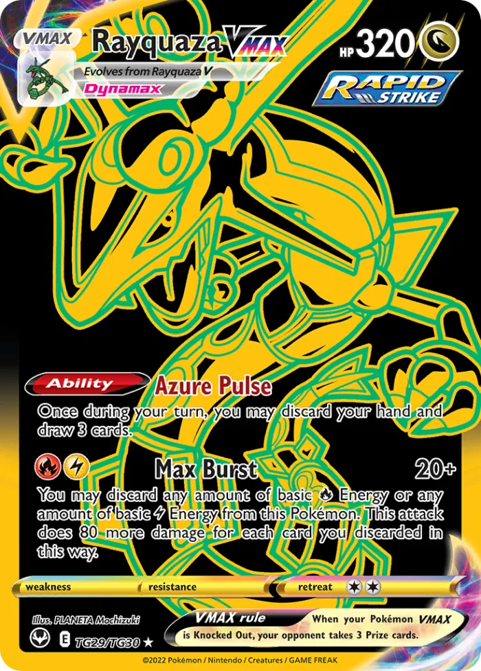 Rayquaza VMAX #TG29 Silver Tempest Pokemon card