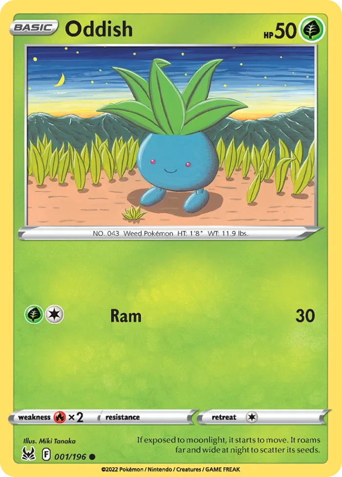 Oddish #1 Lost Origin Pokemon card