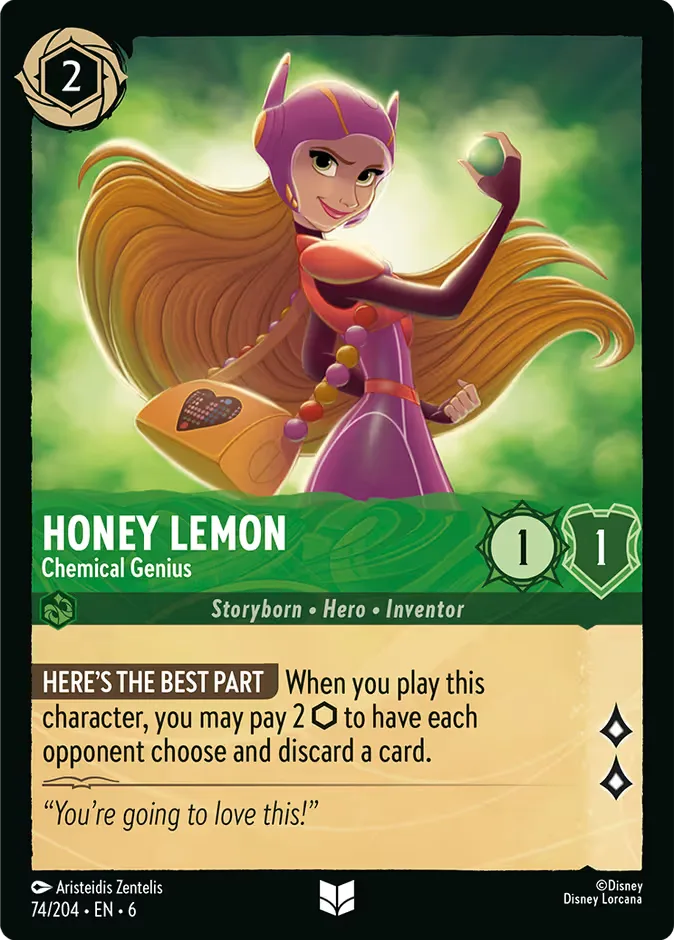 Honey Lemon #74 Azurite Sea Disney Lorcana card