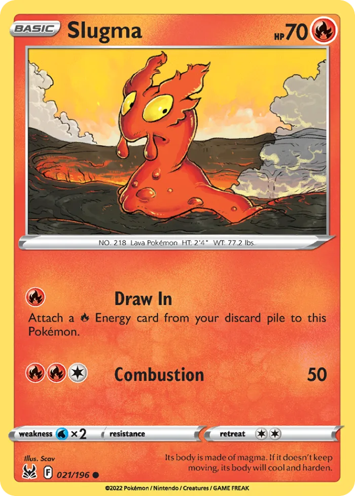 Slugma #21 Lost Origin Pokemon card