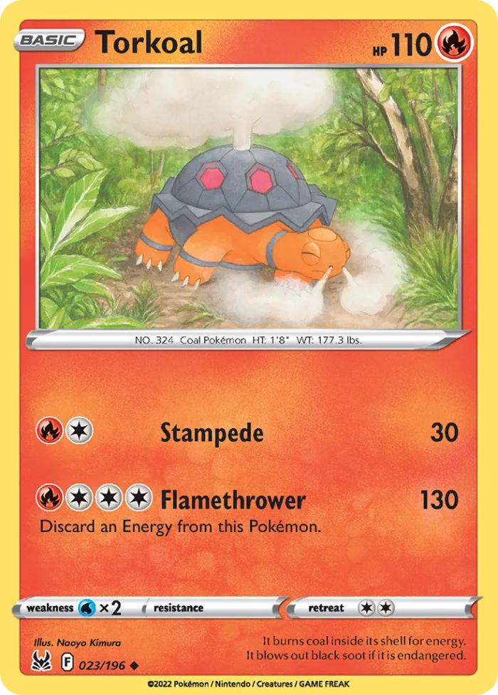 Torkoal #23 Lost Origin Pokemon card