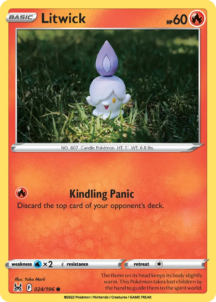 Litwick #24 Lost Origin Pokemon card