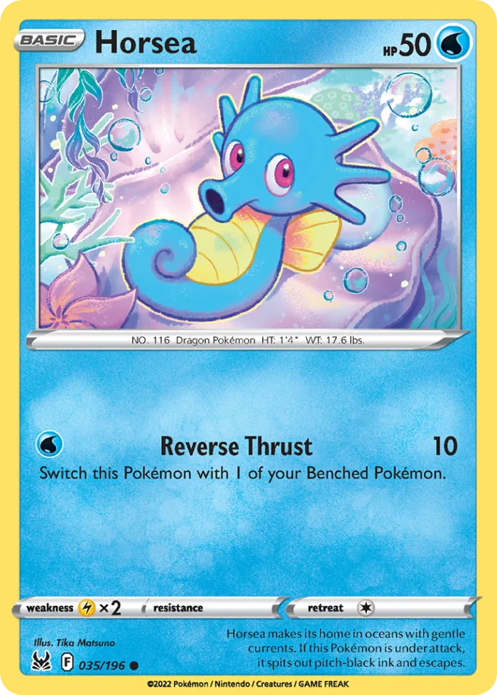 Horsea #35 Lost Origin Pokemon card