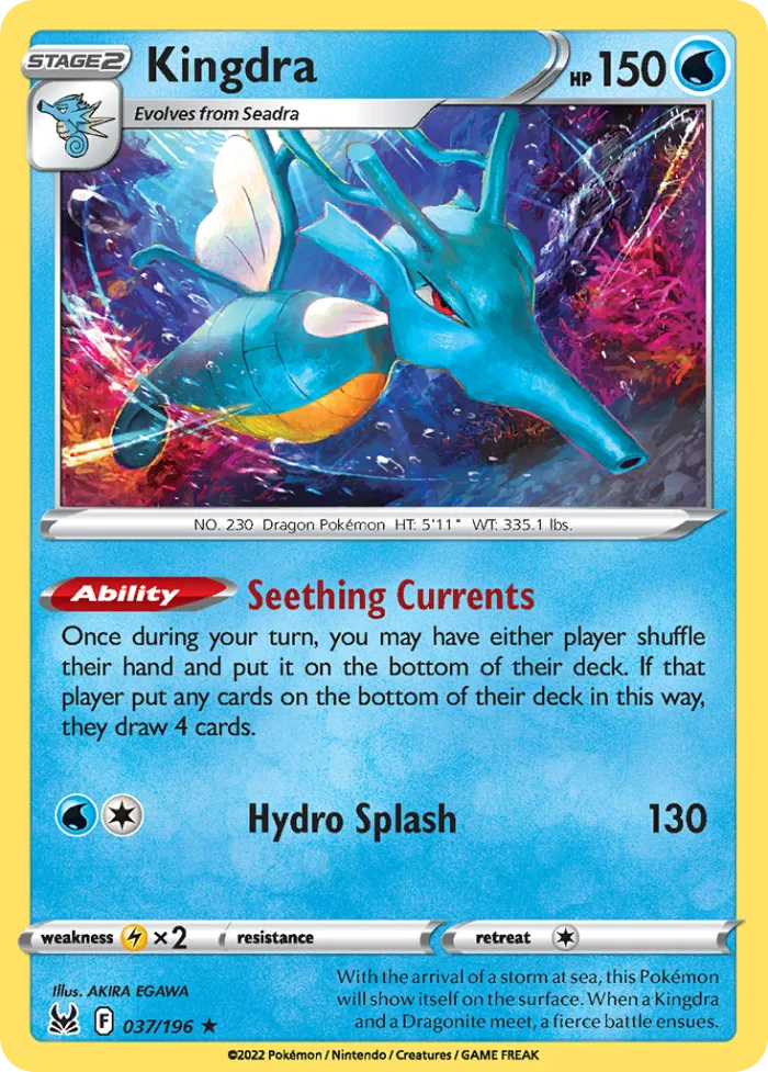 Kingdra #37 Lost Origin Pokemon card