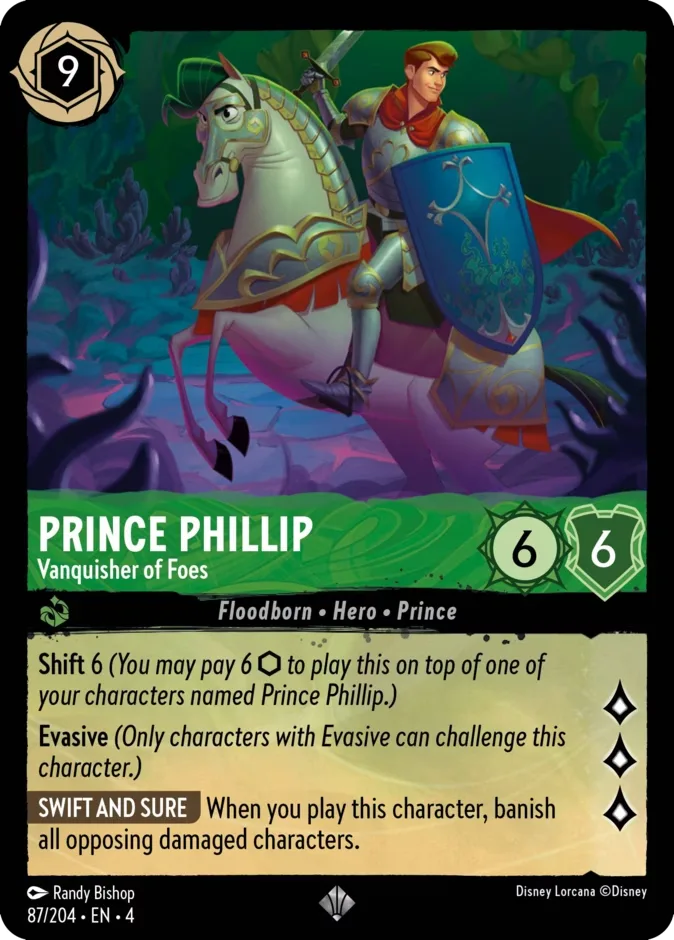 Prince Phillip #87 Ursula's Return Disney Lorcana card
