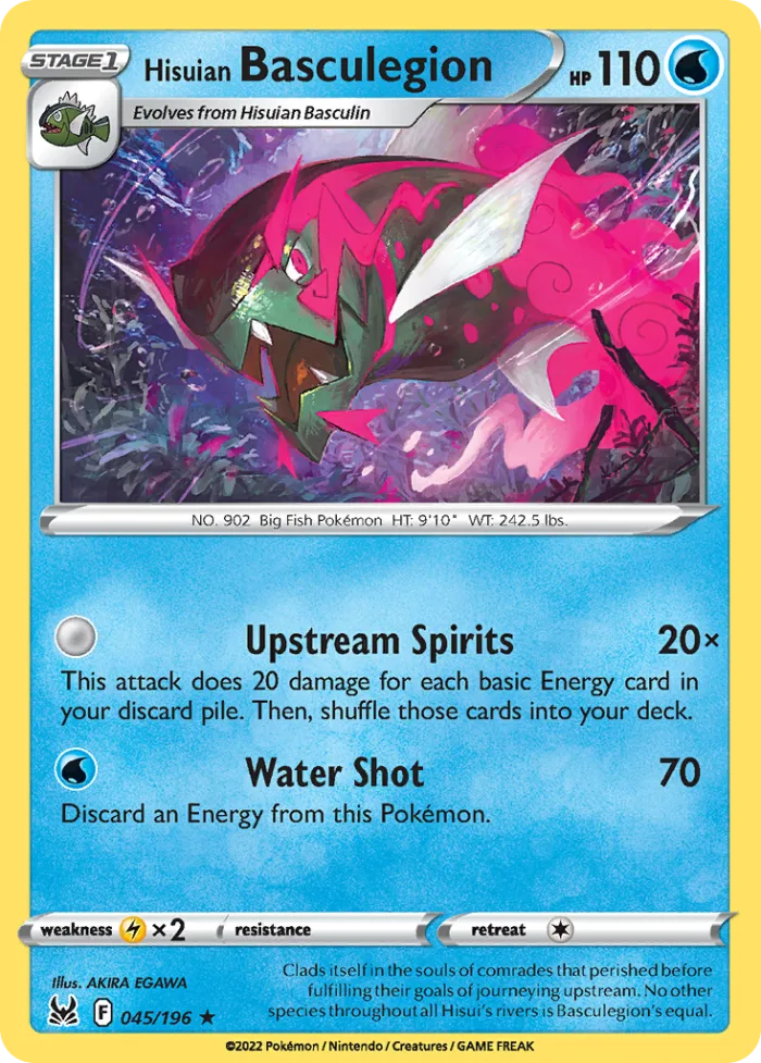Hisuian Basculegion #45 Lost Origin Pokemon card