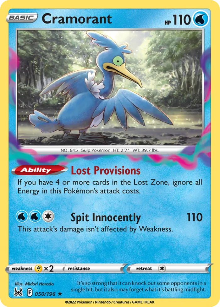 Cramorant #50 Lost Origin Pokemon card