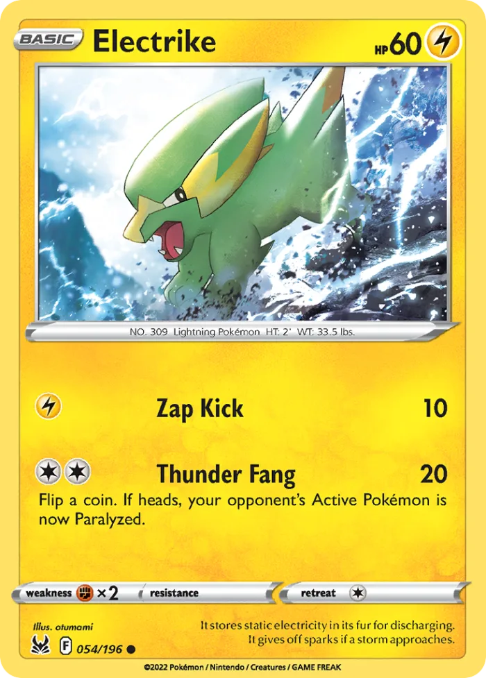 Electrike #54 Lost Origin Pokemon card