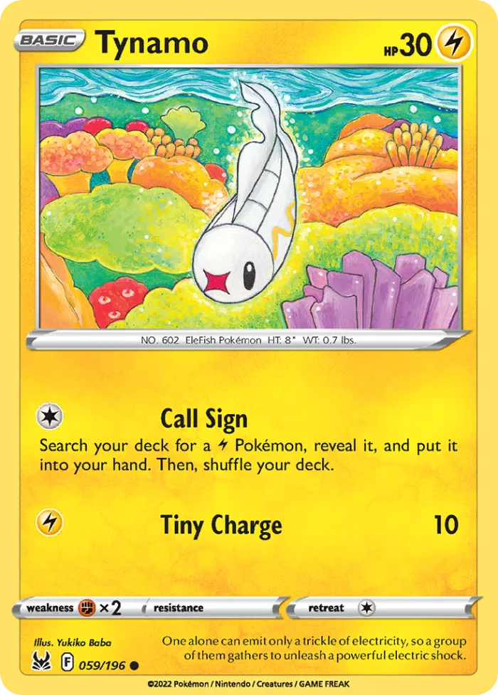 Tynamo #59 Lost Origin Pokemon card