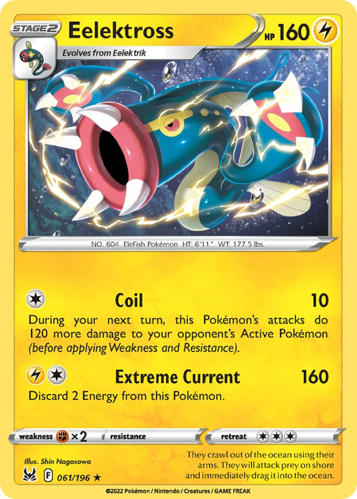 Eelektross #61 Lost Origin Pokemon card