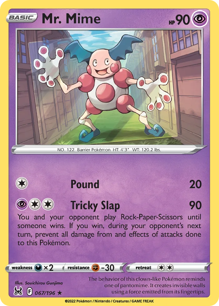 Mr. Mime #67 Lost Origin Pokemon card