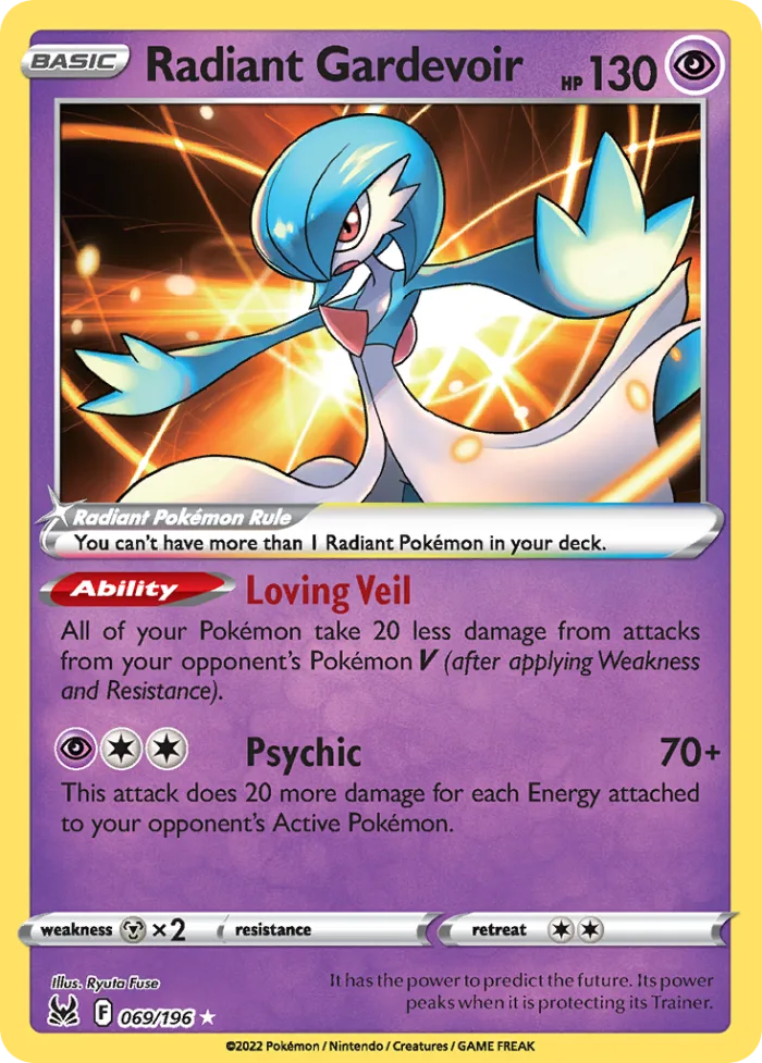 Radiant Gardevoir #69 Lost Origin Pokemon card