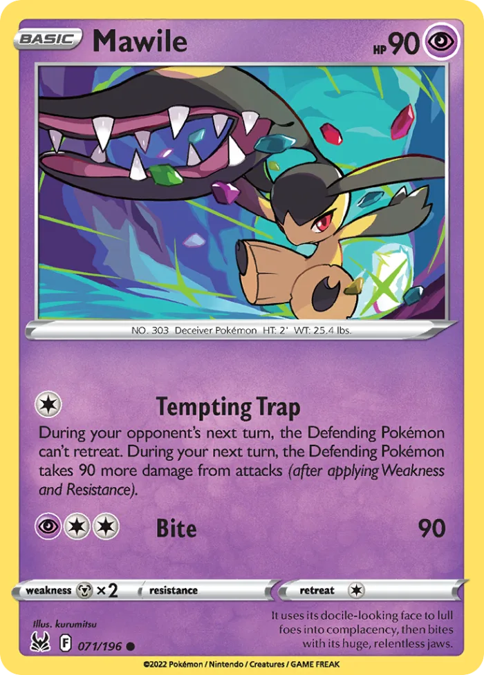 Mawile #71 Lost Origin Pokemon card