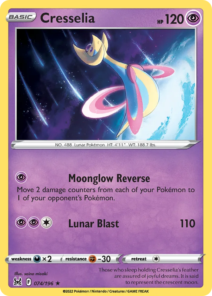 Cresselia #74 Lost Origin Pokemon card