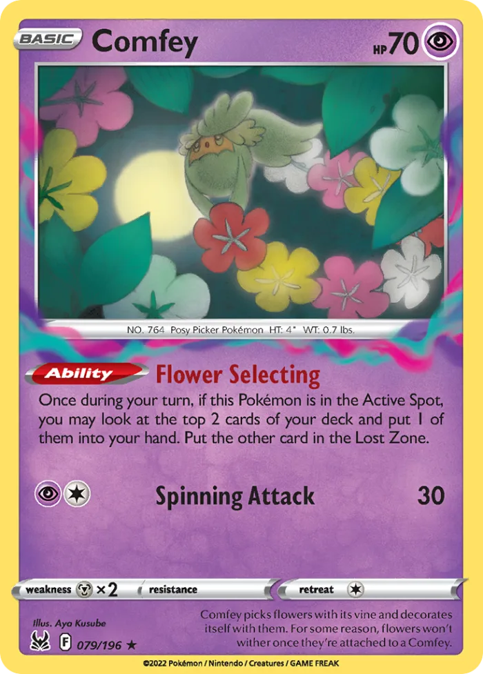 Comfey #79 Lost Origin Pokemon card