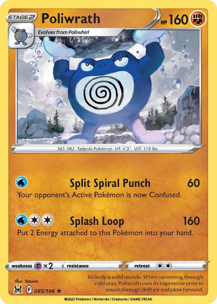 Poliwrath #85 Lost Origin Pokemon card