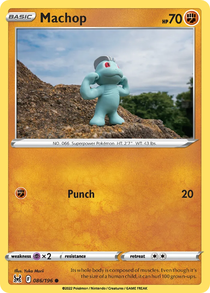 Machop #86 Lost Origin Pokemon card
