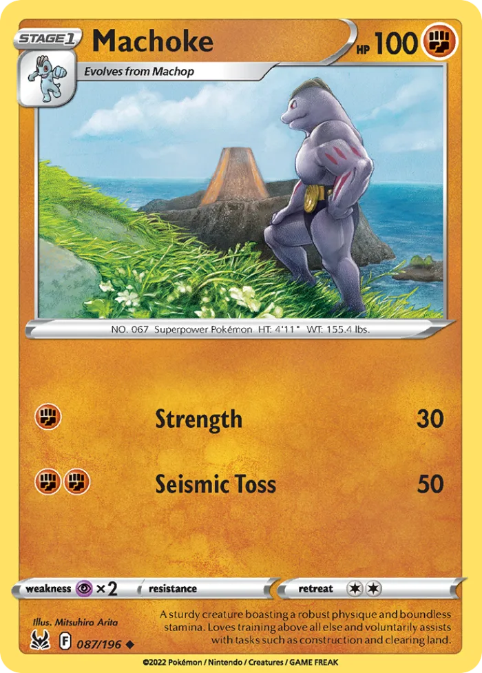 Machoke #87 Lost Origin Pokemon card