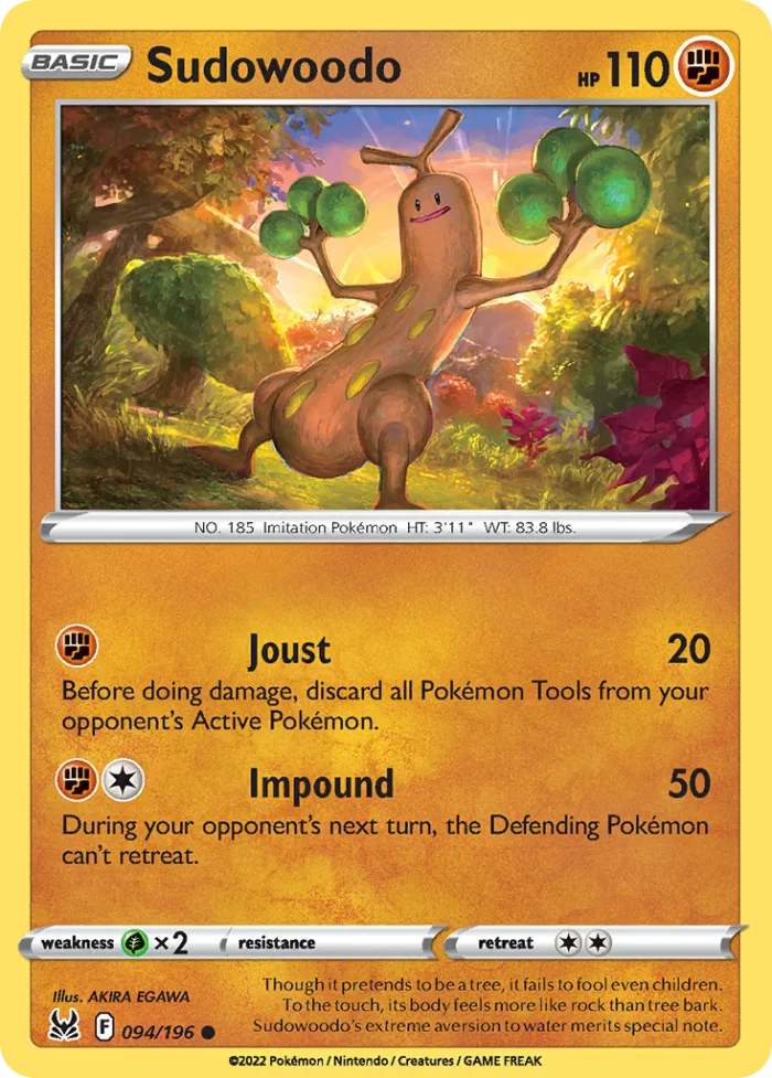 Sudowoodo #94 Lost Origin Pokemon card