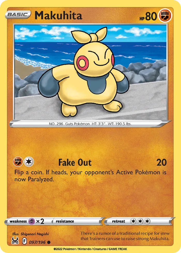Makuhita #97 Lost Origin Pokemon card