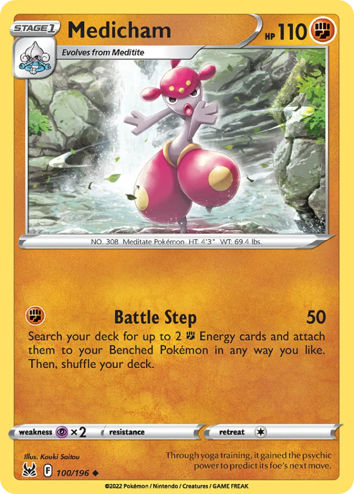 Medicham #100 Lost Origin Pokemon card