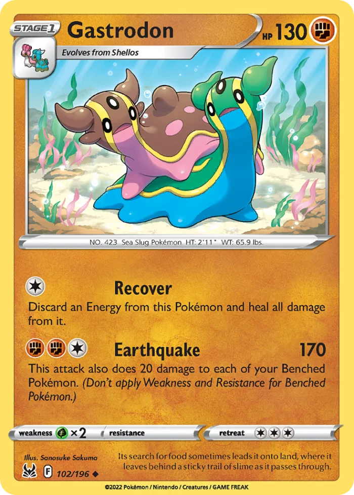 Gastrodon #102 Lost Origin Pokemon card